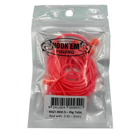 Hookem Rigging Tube & Beads-Terminal Tackle - Beads & Tubing-Hookem-Soft Red-0.5mm-Fishing Station