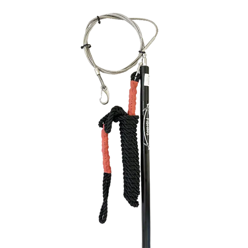 OLD Hookem Tail Rope with Pole Aluminium Handle-Gaffs & Catch and Release Tools-Hookem-TR006 -6mm cable 1.6m Handle-Fishing Station