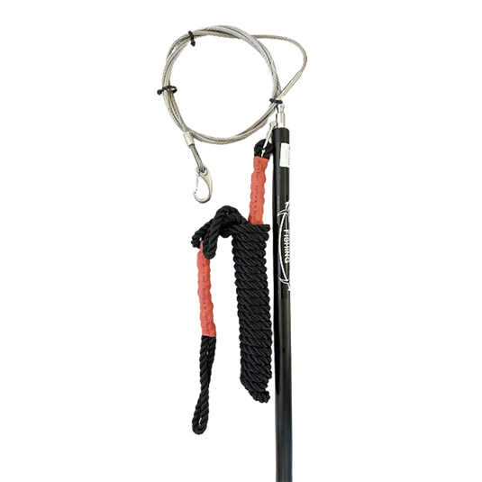 OLD Hookem Tail Rope with Pole Aluminium Handle-Gaffs & Catch and Release Tools-Hookem-TR006 -6mm cable 1.6m Handle-Fishing Station