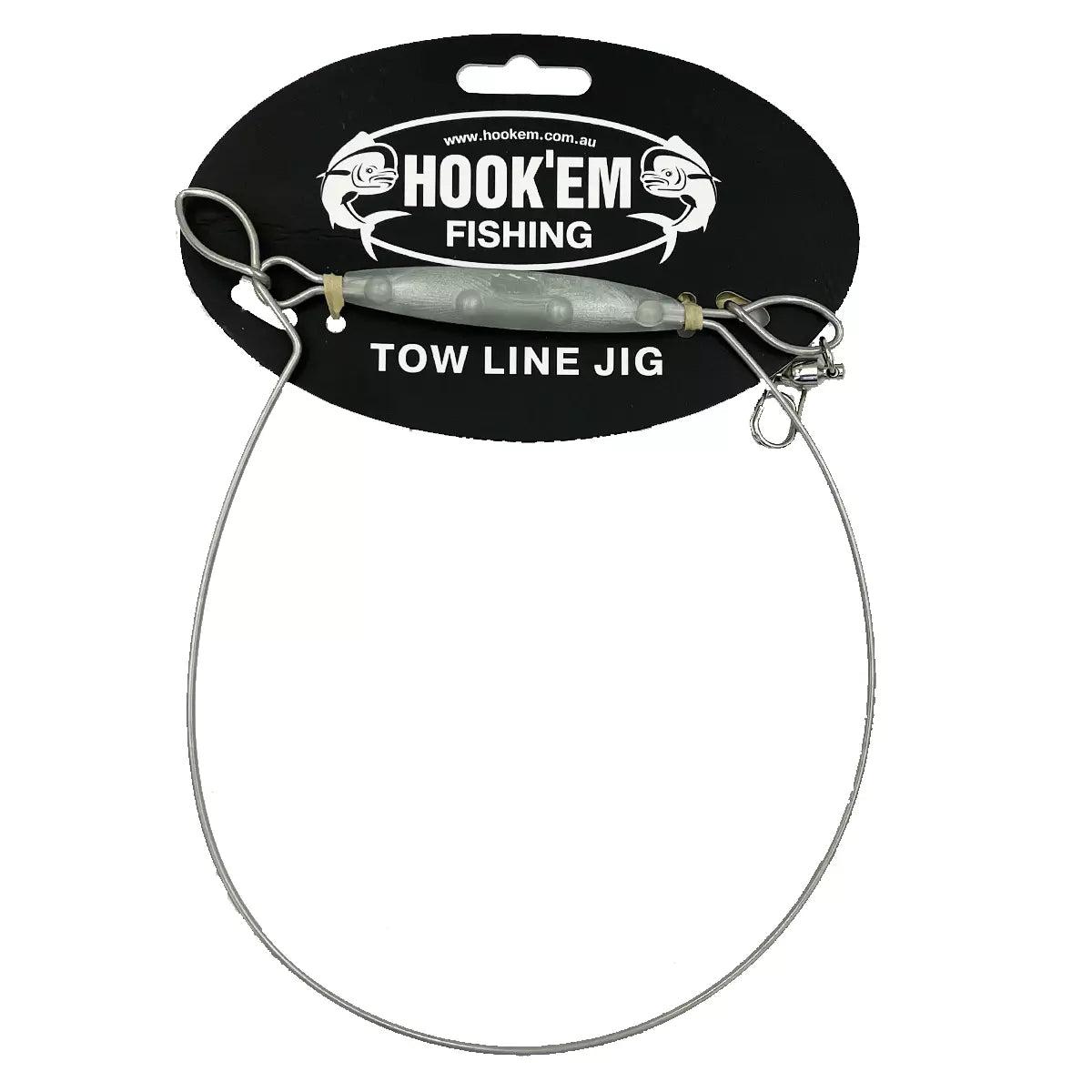 Hookem Troll Towline Jig Glow 40cm-Downriggers & Accessories-Hookem-Fishing Station