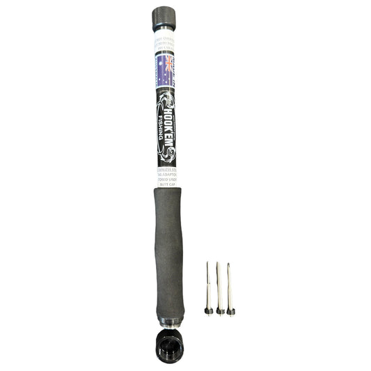 Hookem Hand Tagger Tag Pole with 3 Tag Heads-Gaffs & Catch and Release Tools-Hookem-30cm Handle-Fishing Station