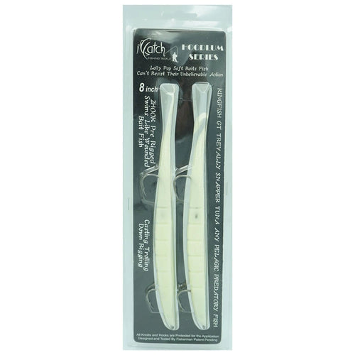 ICatch Hoodlum Series Lollipop Soft Baits-Lure - Soft Plastic-ICatch-White-12