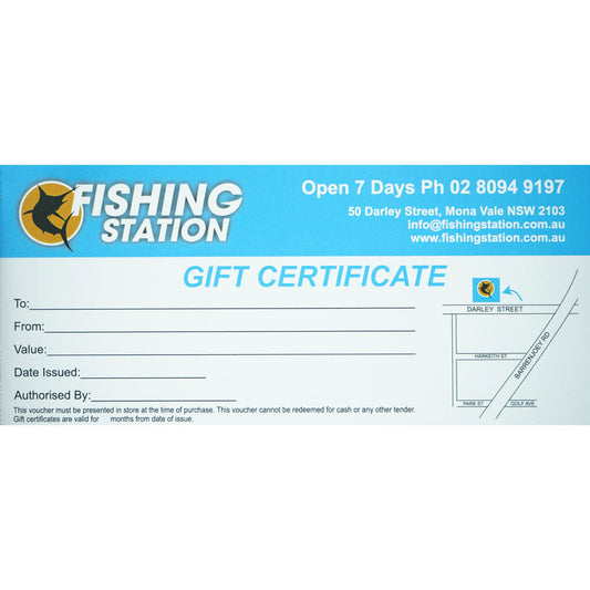 In-store Gift Card Voucher-Gift Certificate-Fishing Station-$50-Fishing Station