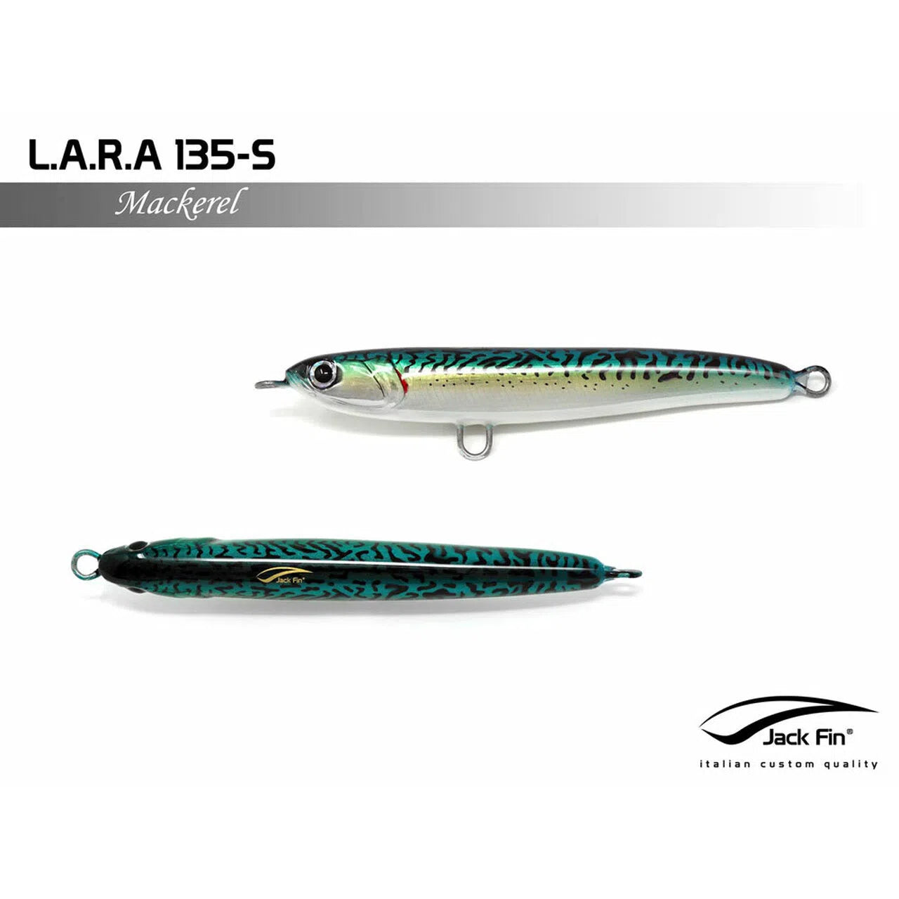 Jack Fin Lara 135S Stickbait Lure-Lure - Poppers, Stickbaits & Pencils-Jack Fin-Green Mackerel-Fishing Station