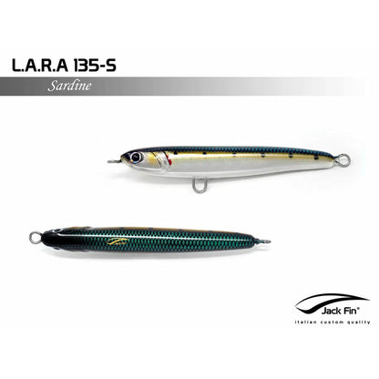 Jack Fin Lara 135S Stickbait Lure-Lure - Poppers, Stickbaits & Pencils-Jack Fin-Sardine-Fishing Station