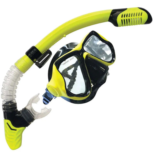 Land & Sea Ningaloo Mask/Snorkel Set-Snorkelling & Spearfishing-Land & Sea-Yellow-Fishing Station