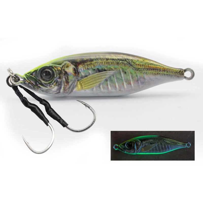 Load image into Gallery viewer, Little Jack Metal Adict Type 06 Jig-Lure - Jig-Little Jack-30g-07 Chart Head Glow Belly Aji-Fishing Station

