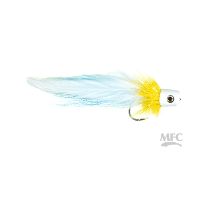 MFC Strykers Poppin Peanut Popper-Lure - Fly-MFC-Yellow/Blue-4/0-Fishing Station
