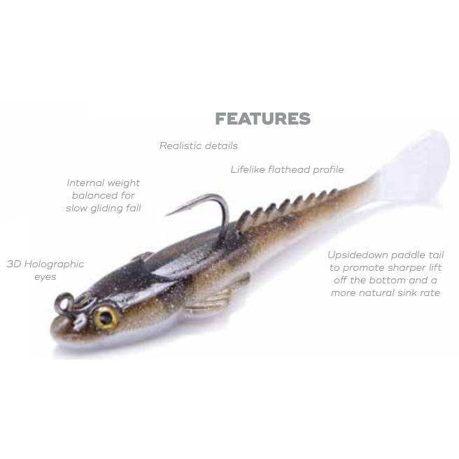 Load image into Gallery viewer, MMD Flatfish Soft Plastic Lure-Lure - Soft Plastic-MMD Fishing-110mm (13.4g)-Dark Knight-Fishing Station
