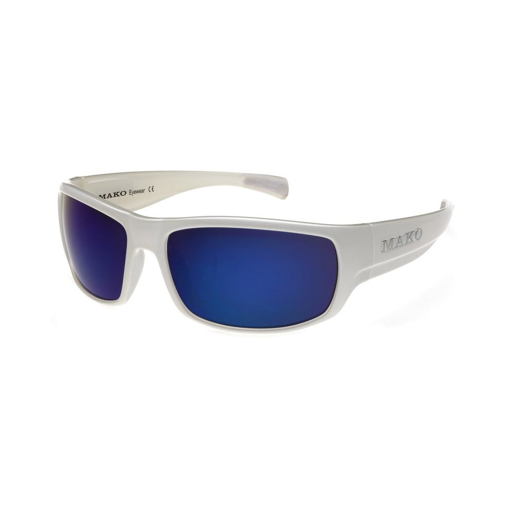 Mako Polarised Sunglasses - Escape-Sunglasses-Mako-White Glass HDIR Blue Mirror (9581-M88-G1HR6)-Fishing Station