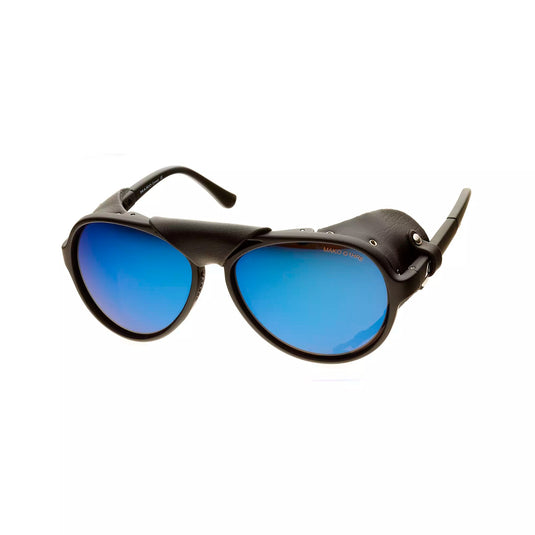 Mako Polarised Sunglasses - Explorer II-Sunglasses-Mako-9608 M01G1HR6 (Matt Blk HDIR Blue Mirror)-Fishing Station