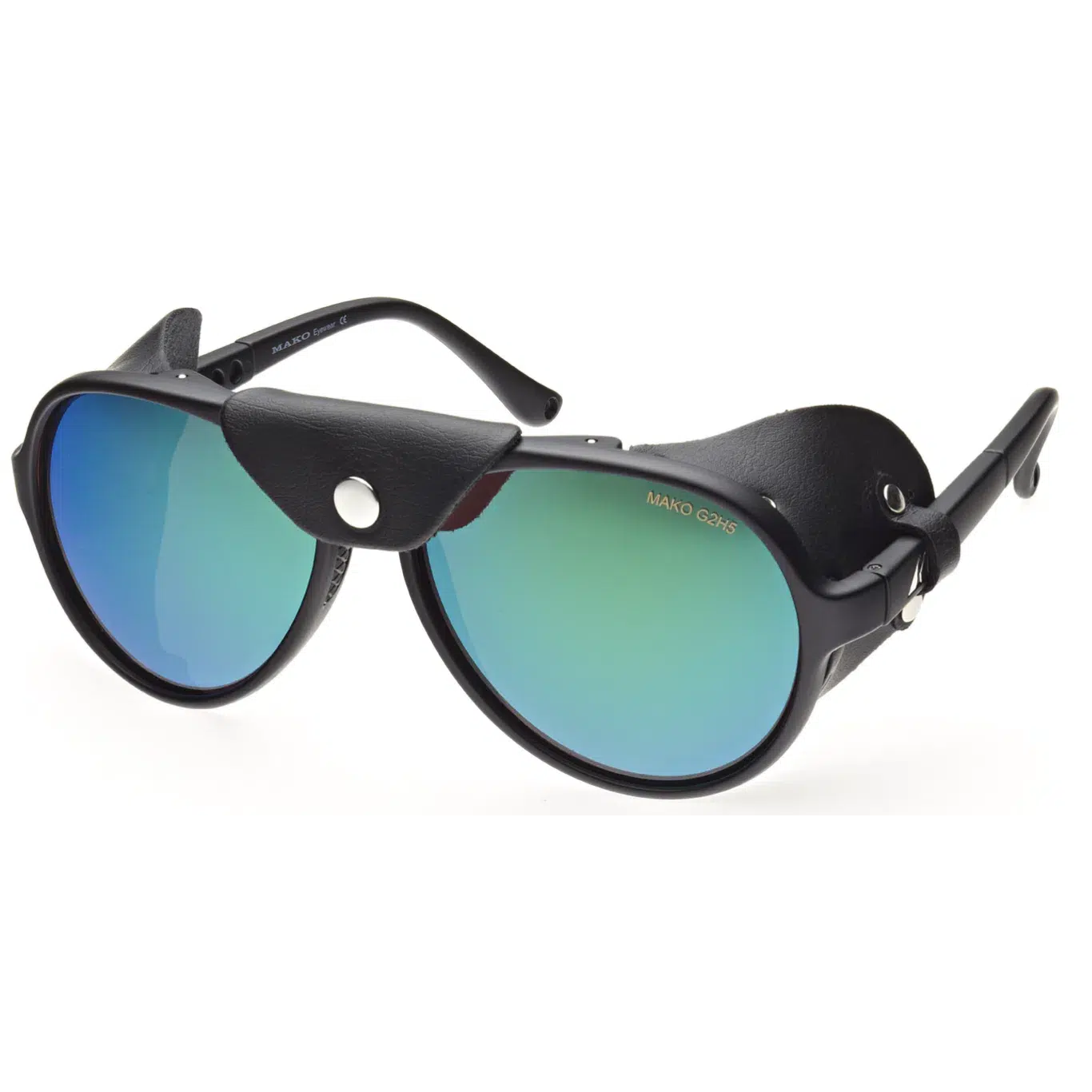 Mako Polarised Sunglasses - Explorer II-Sunglasses-Mako-9608 M01G2H5 (Matt Blk Glass HD Rose Green Mirror)-Fishing Station