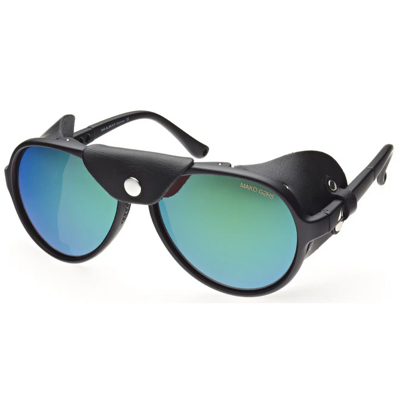 Load image into Gallery viewer, Mako Polarised Sunglasses - Explorer II-Sunglasses-Mako-9608 M01G2H5 (Matt Blk Glass HD Rose Green Mirror)-Fishing Station
