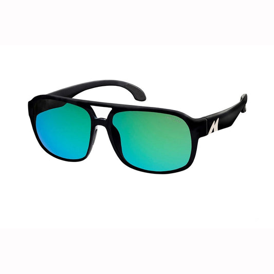 Mako Polarised Sunglasses - Harries-Sunglasses-Mako-Mt Blk Glass Rose Green Mirror (9606-M01-G2H5)-Fishing Station