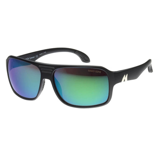 Mako Polarised Sunglasses - Ronin-Sunglasses-Mako-Mt Blk Glass HD Green Mirror Rose (9602-M01-G2H5)-Fishing Station