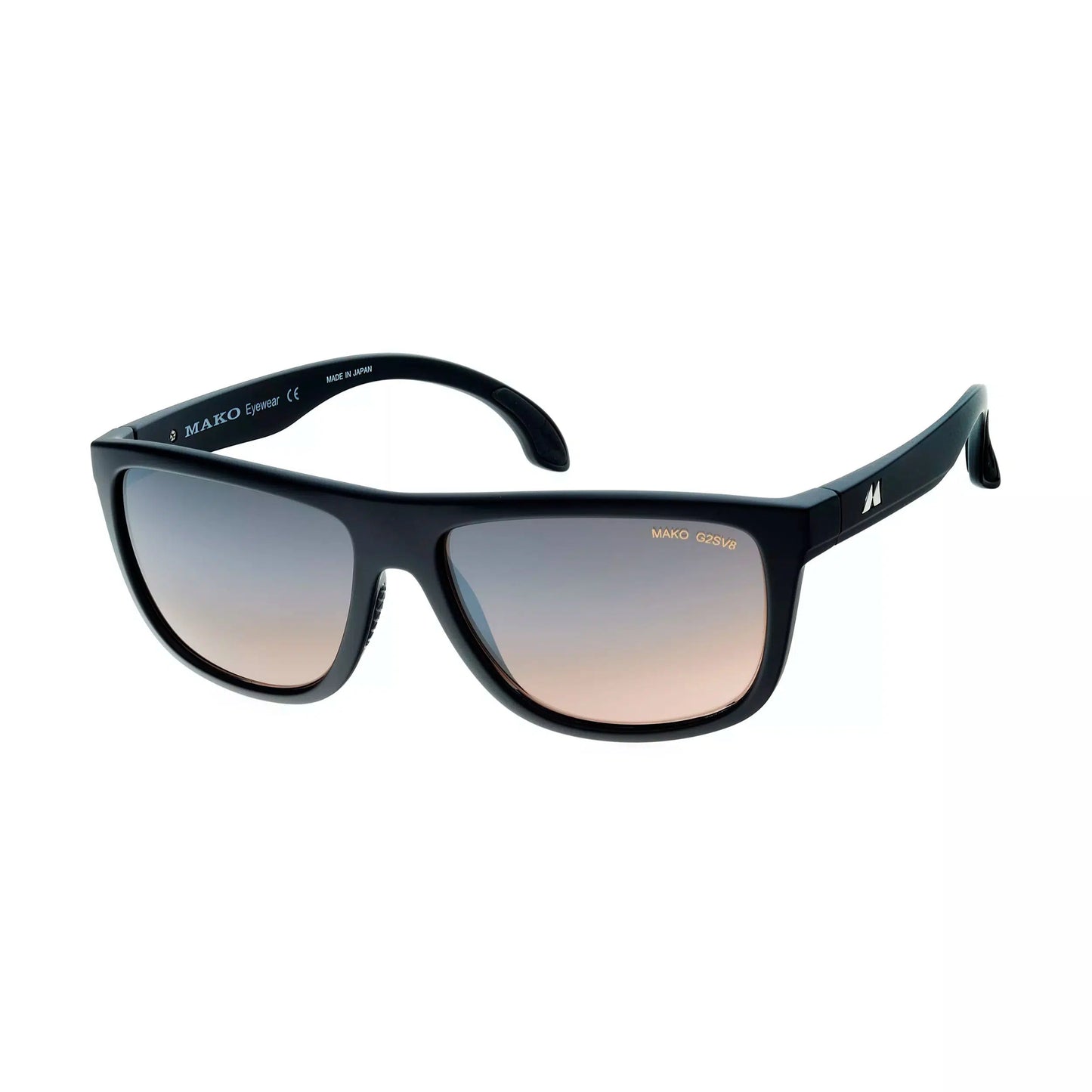 Mako Polarised Sunglasses - Tidal-Sunglasses-Mako-Mt Blk Glass grey Grad Silver Mirror (9607 M01G2SV-Fishing Station