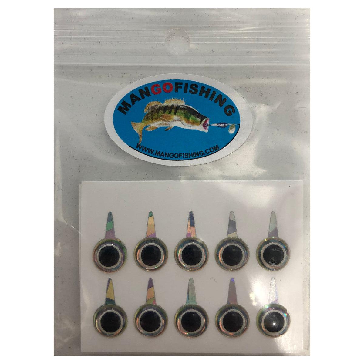 Mango Tie Down Eyes-Fly Fishing - Fly Components-Mango-Mirage White Black-8mm-Fishing Station