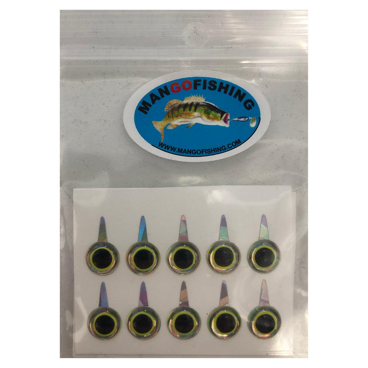 Mango Tie Down Eyes-Fly Fishing - Fly Components-Mango-Mirage Yellow Black-8mm-Fishing Station