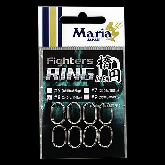 Maria Fighters Oval Split Ring-Terminal Tackle - Swivels & Snaps-Maria-#5 (150lb 8pc)-Fishing Station