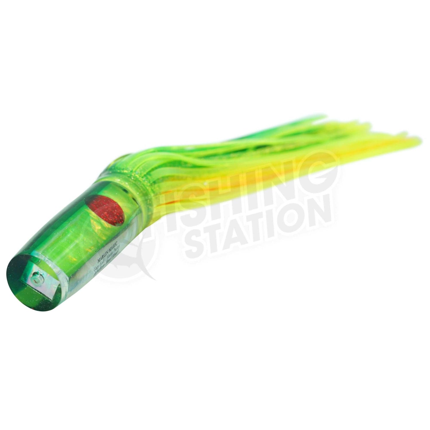 Marlin Magic Medium Hard Head-Lure - Skirted Trolling-Marlin Magic-Black Red Eye-Fishing Station