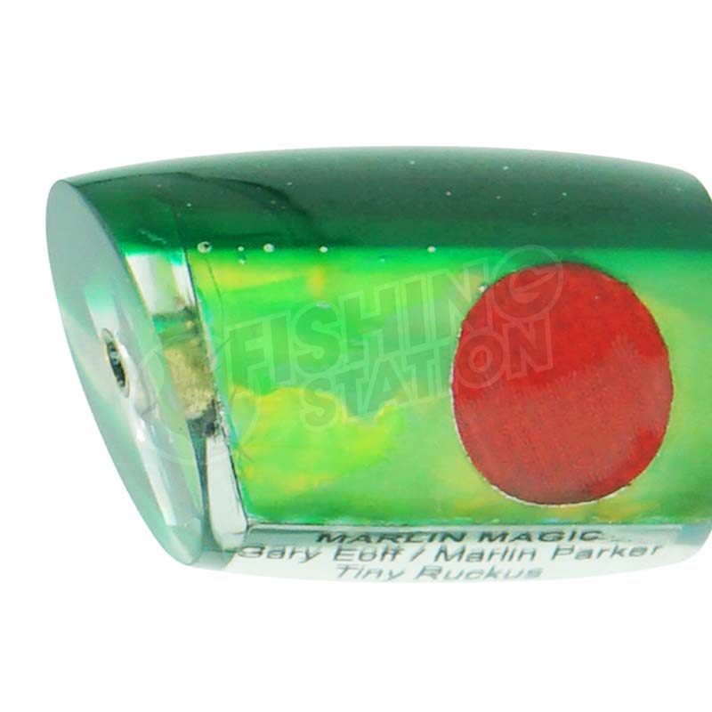 Marlin Magic Tiny Ruckus-Lure - Skirted Trolling-Marlin Magic-Green/Yellow Red Eye Head-Fishing Station