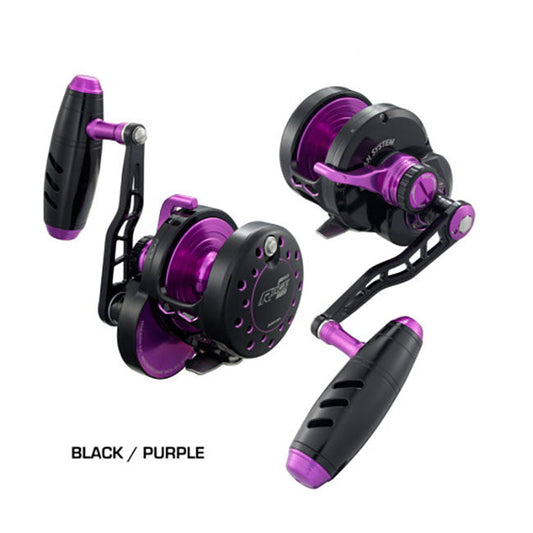 Maxel Rage Pro Overhead Reel-Reels - Overhead-Maxel-90L Black/Purple (Left Hand)-Fishing Station