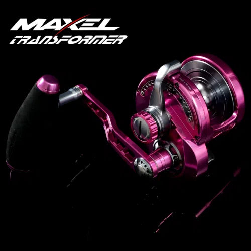 Maxel Transformer High Speed Jigging Overhead Reel-Reels - Overhead-Maxel-F70-Pink/Light Grey-Fishing Station