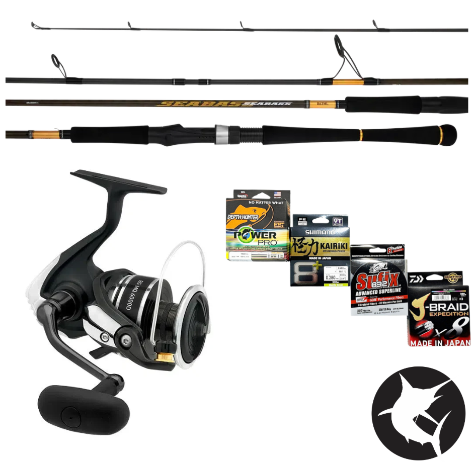 Medium Beach/Rock Fishing Combo - Daiwa Seabass 1062M / BG MQ 5000