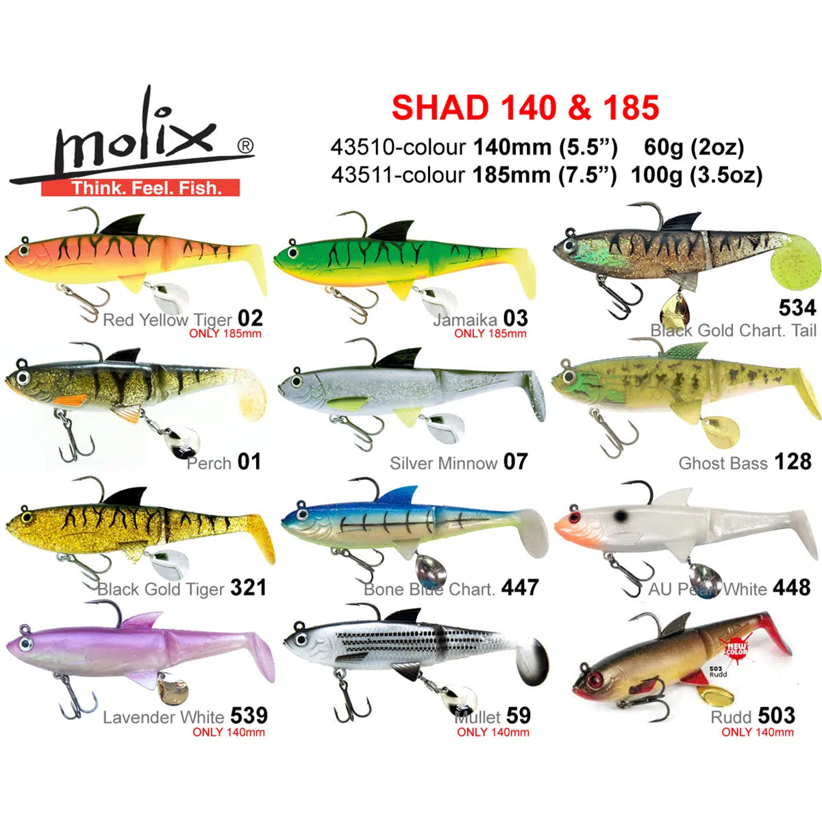 Molix Shad Swimbait-Lure - Swimbait-Molix-120-Black Gold Tiger-Fishing Station