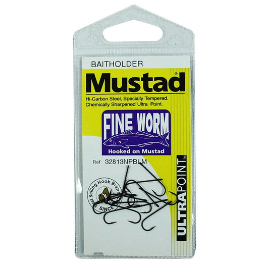 Mustad 32813NPBLM Fine Worm Hook - Pre Pack-Hooks - Single-Mustad-Size 10-Fishing Station