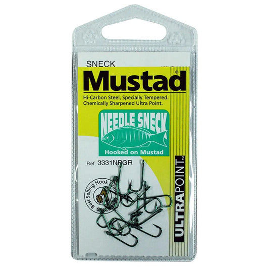 Mustad 3331NPGR Needle Sneck Hook - Pre Pack-Hooks - Single-Mustad-Size 10-Fishing Station