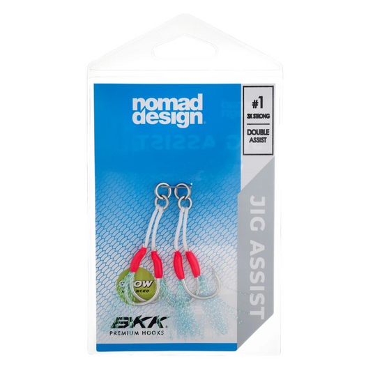 Nomad Design Jig Assist Hooks - Double 3X Strong Pink