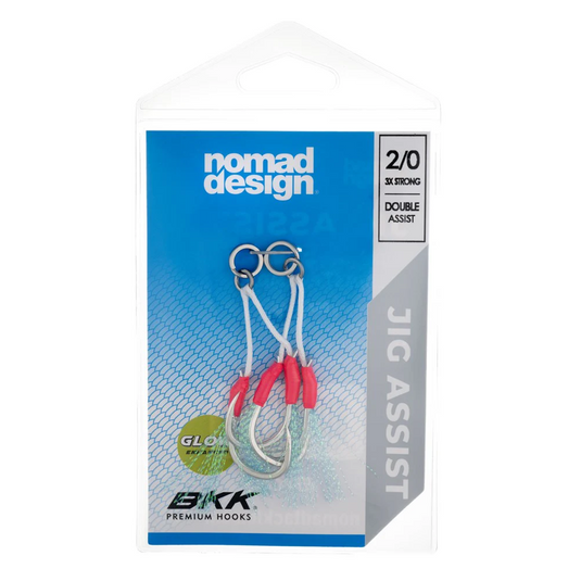 Nomad Design Jig Assist Hooks - Double 3X Strong Pink