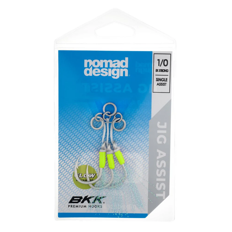 Load image into Gallery viewer, Nomad Design Jig Assist Hooks - Single 5X Strong Chartreuse
