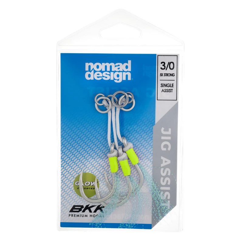 Load image into Gallery viewer, Nomad Design Jig Assist Hooks - Single 5X Strong Chartreuse
