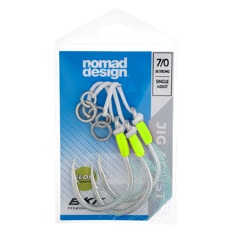 Load image into Gallery viewer, Nomad Design Jig Assist Hooks - Single 5X Strong Chartreuse
