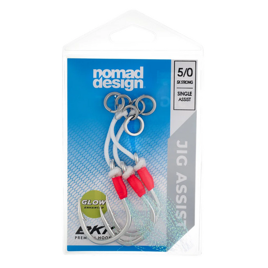 Nomad Design Jig Assist Hooks - Single 5X Strong Pink