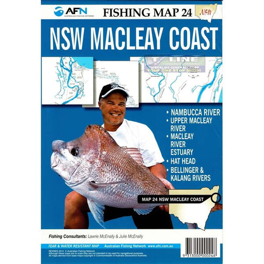 NSW Macleay Coast Fishing Map-Books, Maps & Reference-AFN-Fishing Station