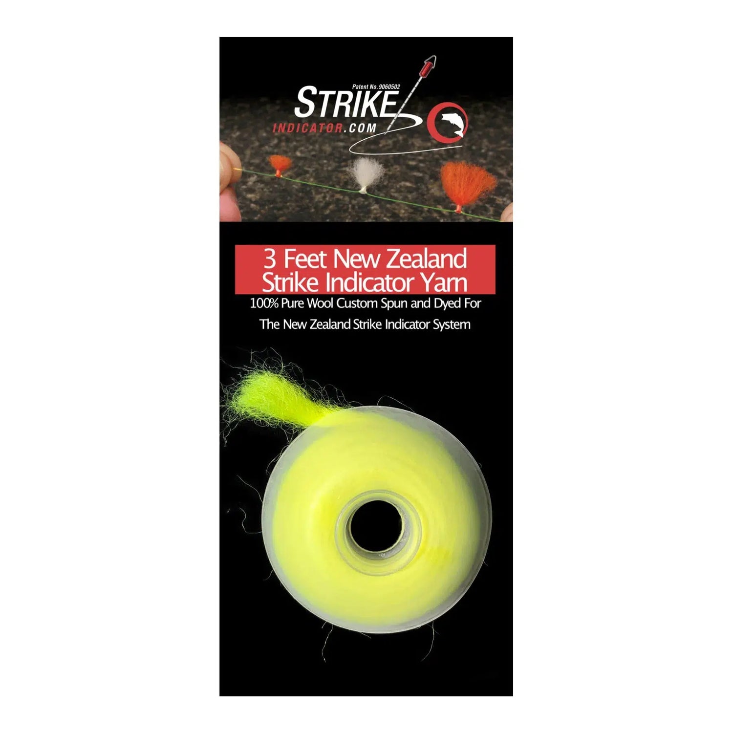 New Zealand Strike Indicator Wool Yarn Spool-Fly Fishing - Fly Tying Material-Strike Indicator-Lucious Lemon-Fishing Station