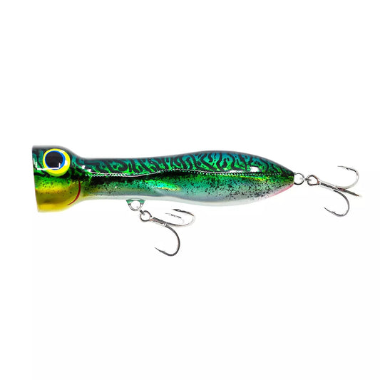 Nomad Design Chug Norris Popper-Lure - Poppers, Stickbaits & Pencils-Nomad-95mm-Silver Green Mackerel-Fishing Station