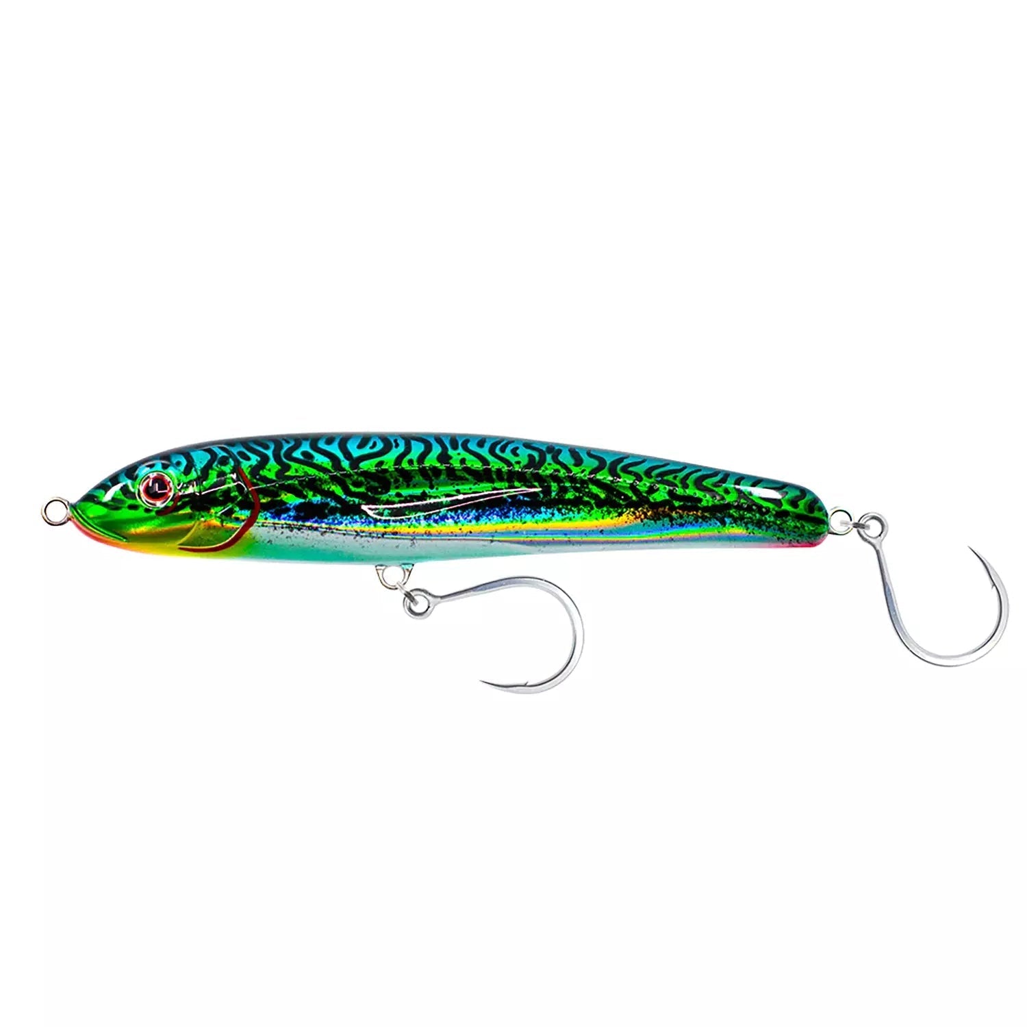 Nomad Design Riptide Floating Stickbait Lure-Lure - Poppers, Stickbaits & Pencils-Nomad-Silver Green Mackerel-155mm-Fishing Station