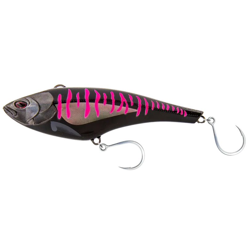 Load image into Gallery viewer, Nomad Madmacs Sinking High Speed Trolling Lure-Lure - Hardbody-Nomad-200mm-Black Pink Mackerel-Fishing Station
