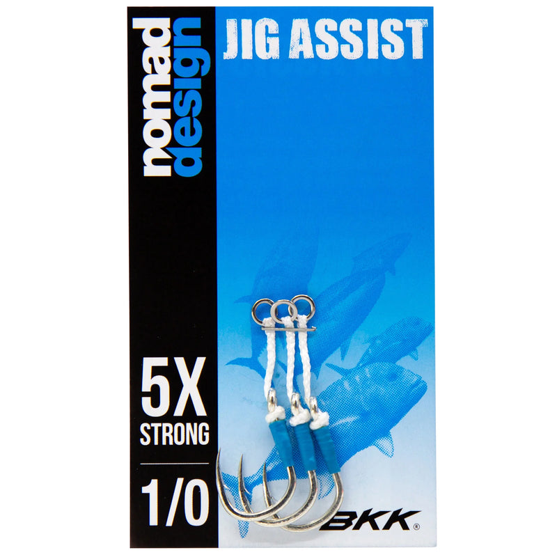 Load image into Gallery viewer, Nomad Design Rigged Jig Assist Hooks-Hooks - Assist-Nomad-Size 1/0 (3pc)-Fishing Station
