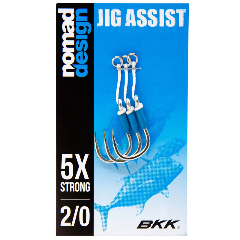 Load image into Gallery viewer, Nomad Design Rigged Jig Assist Hooks-Hooks - Assist-Nomad-Size 2/0 (3pc)-Fishing Station
