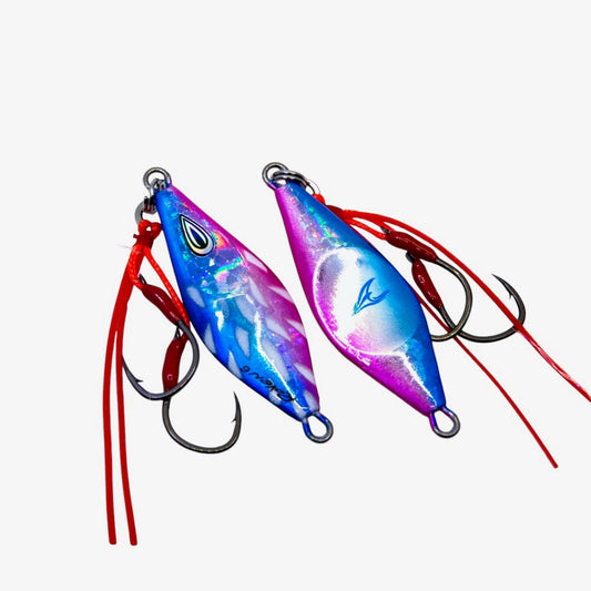 Ocean's Legacy Roven Rigged Micro Jig-Lure - Jig-Ocean's Legacy-10G-#6 Blue Pink Silver-Fishing Station