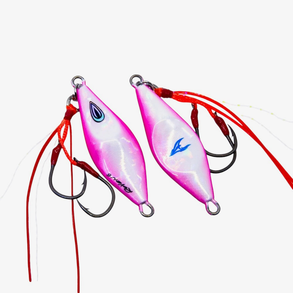 Ocean's Legacy Roven Rigged Micro Jig-Lure - Jig-Ocean's Legacy-10G-#8 Hot Pink Glow-Fishing Station