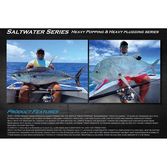 Ocean's Legacy Aggressor - Offshore Plugging Spin Rod-Rod-Ocean's Legacy-822H-Fishing Station
