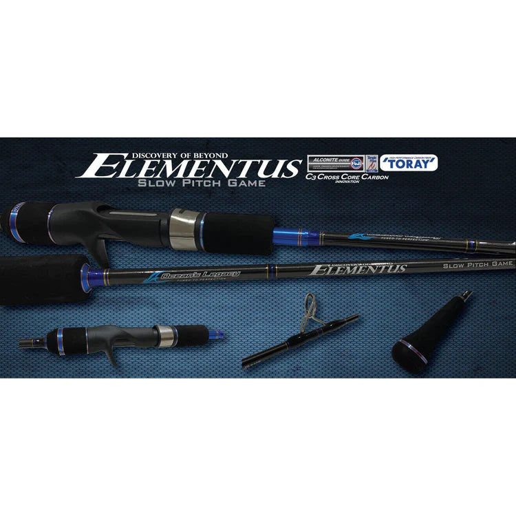 Ocean's Legacy Elementus Slow Pitch Long Style Series Rod-Rod-Ocean's Legacy-Overhead-ESSJ-B672M-Fishing Station