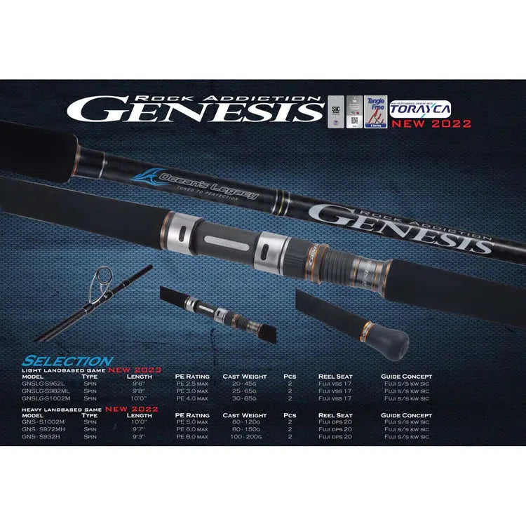 Ocean's Legacy Genesis Light Landbased Game Spin Rod-Rod-Ocean's Legacy-S1002M-Fishing Station