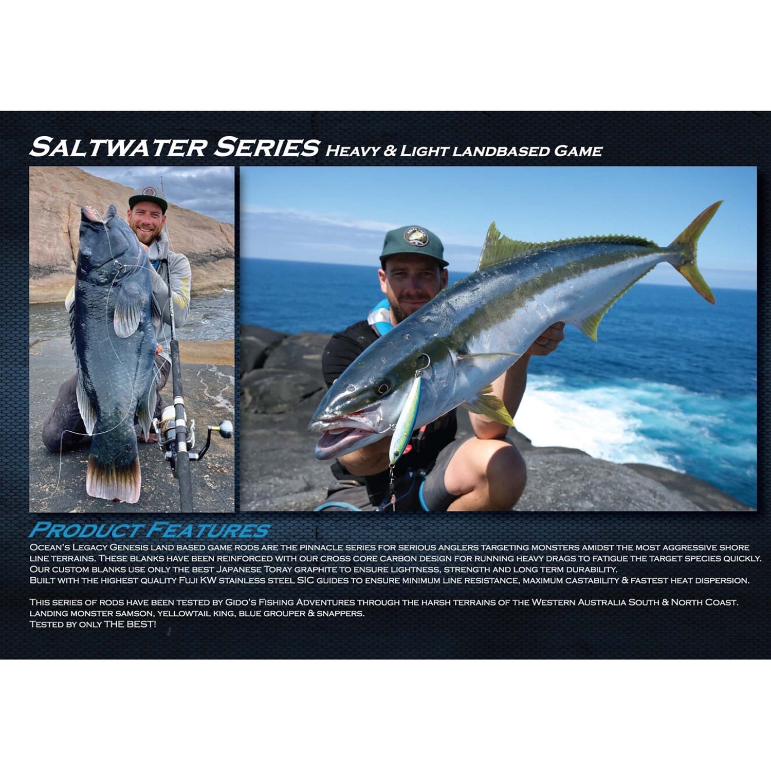 Ocean's Legacy Genesis Rock Addiction Landbased Game Spinning Rod-Rod-Ocean's Legacy-S1002M-Fishing Station